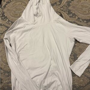 Women's White Hooded Sweater